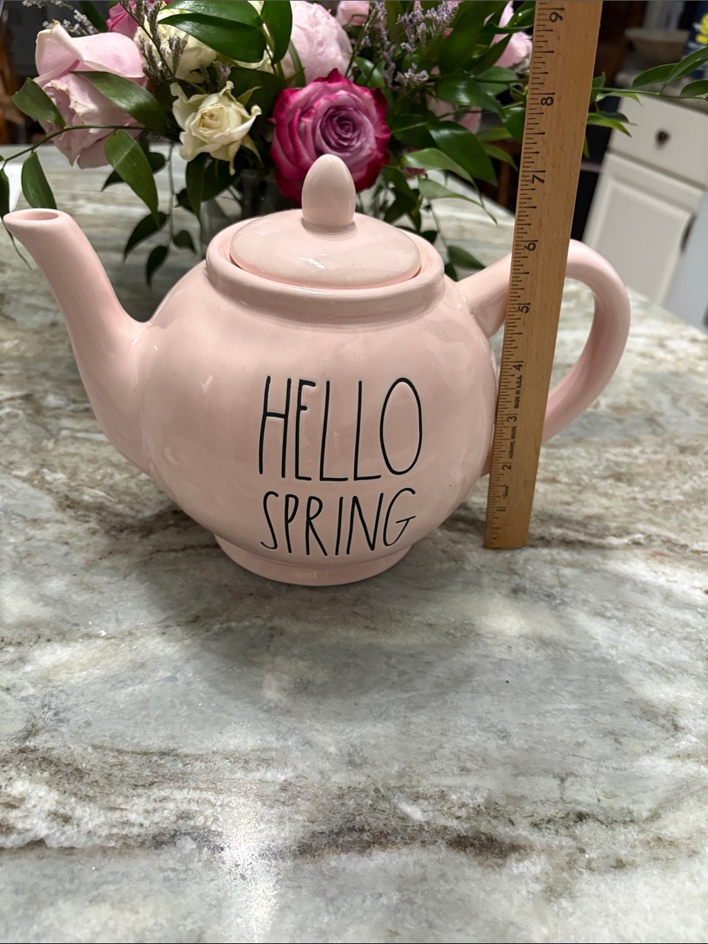 Rae Dunn Hello Spring Tea Pot - Picture 7 of 8